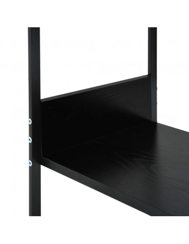 Scaffale Libri Piccolo Dritto Nero 33,5x39,6x79,7cm Multistrato