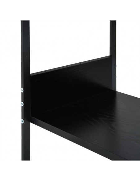 Scaffale Libri Piccolo Dritto Nero 33,5x39,6x79,7cm Multistrato
