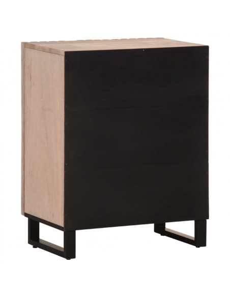 Credenza 60x34x75 cm in Legno Massello di Mango