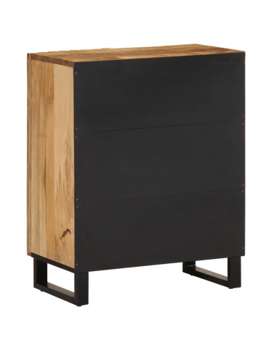 Credenza 60x34x75 cm in Legno Massello di Mango Grezzo