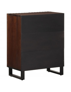Credenza Marrone 60x34x75 cm in Legno Massello di Mango 2