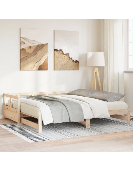 Dormeuse senza Materasso 80x200 cm in Legno Massello di Pino