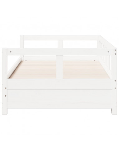 Dormeuse senza Materasso Bianca 90x200 cm Legno Massello Pino