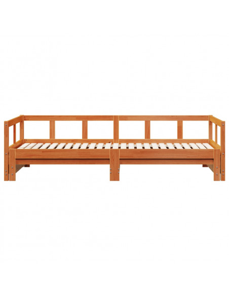 Dormeuse senza Materasso Marrone Cera 90x190 cm Legno di Pino