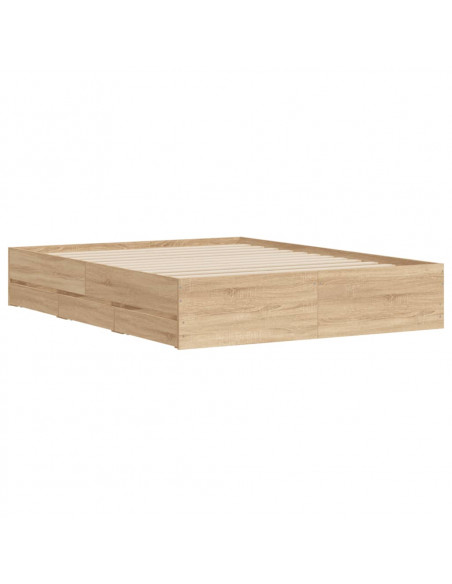 Giroletto Cassetti Rovere Sonoma 140x190 cm Legno Multistrato