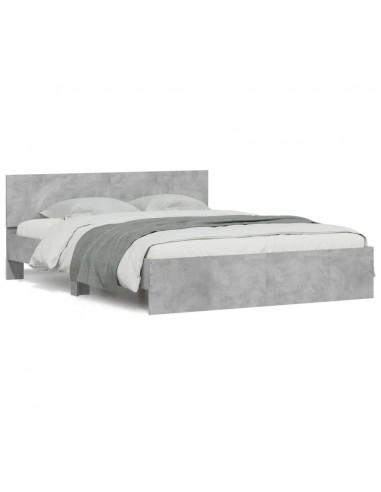 Giroletto con Testiera Grigio Cemento 140x190 cm