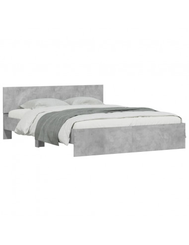 Giroletto con Testiera Grigio Cemento 140x190 cm