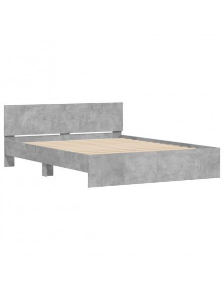 Giroletto con Testiera Grigio Cemento 140x190 cm