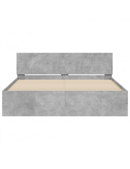 Giroletto con Testiera Grigio Cemento 140x190 cm