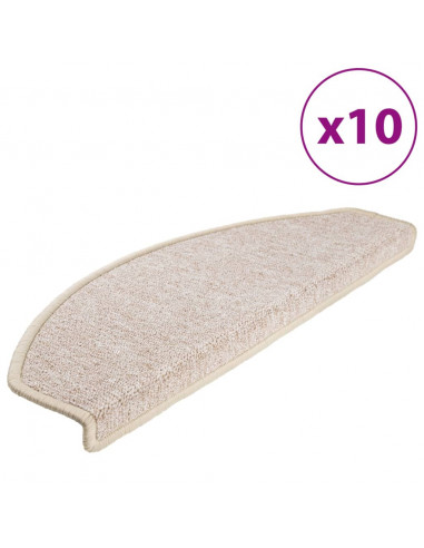 Tappetini per Scale 10 pz 65x24x4 cm Tortora