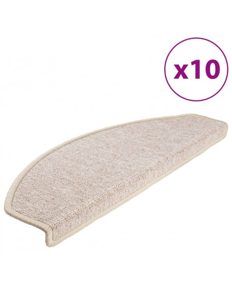 Tappetini per Scale 10 pz 65x24x4 cm Tortora