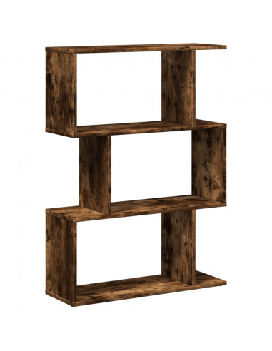 Libreria 3 Ripiani Rovere Fumo 70x24x97 cm in Truciolato