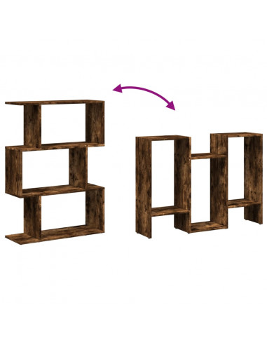 Libreria 3 Ripiani Rovere Fumo 70x24x97 cm in Truciolato