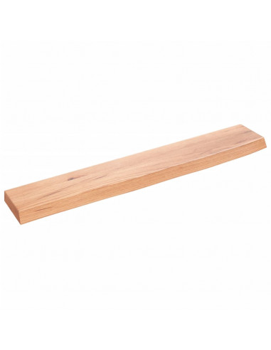 Ripiano Muro Marrone Chiaro 60x10x2 cm Massello Rovere Trattato