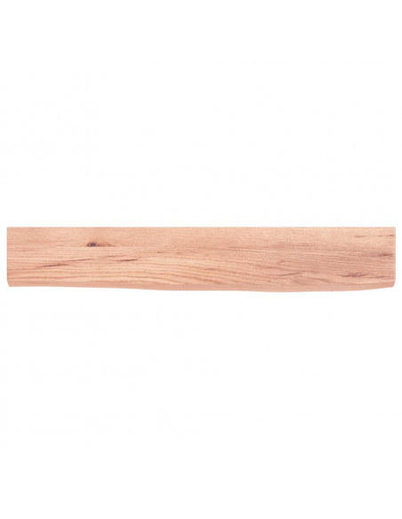 Ripiano Muro Marrone Chiaro 60x10x2 cm Massello Rovere Trattato