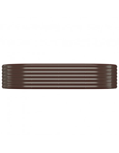 Letto Giardino Acciaio Zincato 175x100x36 cm Marrone