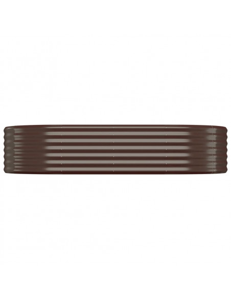 Letto Giardino Acciaio Zincato 175x100x36 cm Marrone