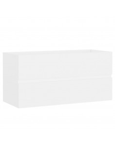 Mobile Lavabo Bianco 90x38,5x45 cm in Legno Multistrato 2