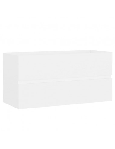 Mobile Lavabo Bianco 90x38,5x45 cm in Legno Multistrato