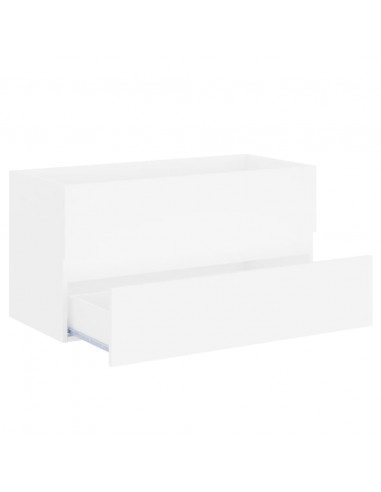 Mobile Lavabo Bianco 90x38,5x45 cm in Legno Multistrato