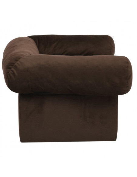 Divano per Cani con Cassetto Marrone 75x50x38 cm in Peluche