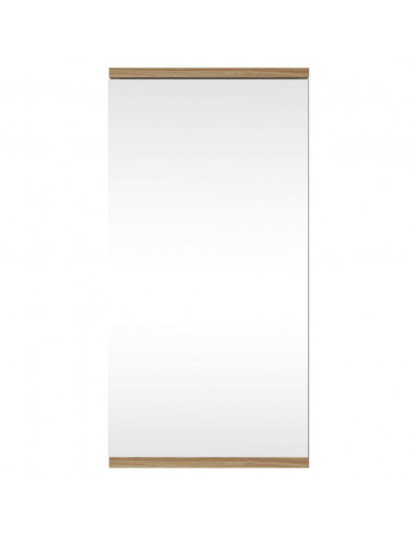 Armadietto Angolare con Specchio da Bagno Rovere 30x24x60 cm