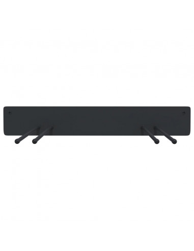 Portautensili da Giardino a Muro 4 pz Neri in Acciaio