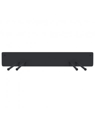 Portautensili da Giardino a Muro Nero in Acciaio