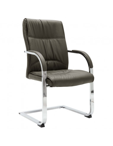Sedia da Ufficio a Sbalzo Grigia in Similpelle