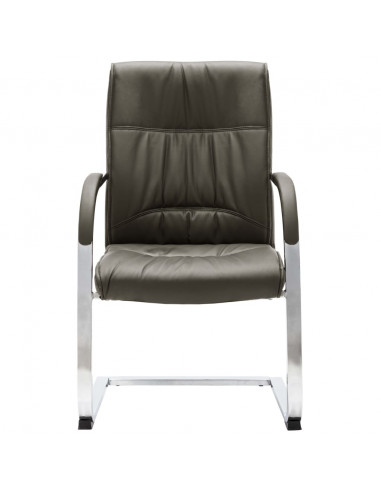 Sedia da Ufficio a Sbalzo Grigia in Similpelle
