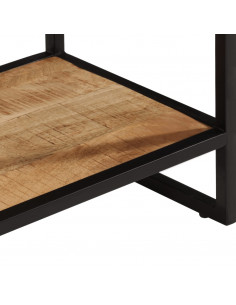 Tavolo Consolle 70x35x70 cm in Legno Massello di Mango Grezzo 2