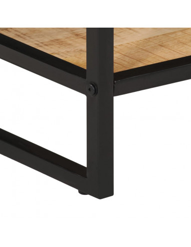 Tavolo Consolle 70x35x70 cm in Legno Massello di Mango Grezzo