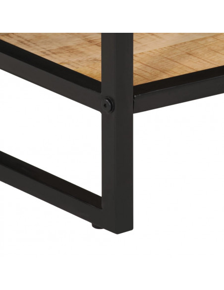 Tavolo Consolle 70x35x70 cm in Legno Massello di Mango Grezzo