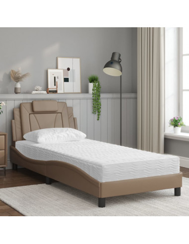 Letto con Materasso Cappuccino 80x200 cm Similpelle