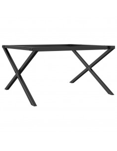 Telaio Gambe a X per Tavolino da Salotto 80x70x43 cm in Ghisa 2