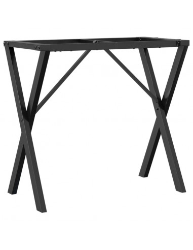 Telaio Gambe a X per Tavolo da Pranzo 80x40x73 cm in Acciaio