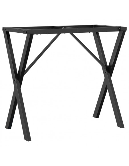 Telaio Gambe a X per Tavolo da Pranzo 80x40x73 cm in Acciaio