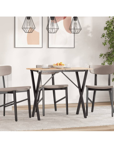 Telaio Gambe a X per Tavolo da Pranzo 80x40x73 cm in Acciaio