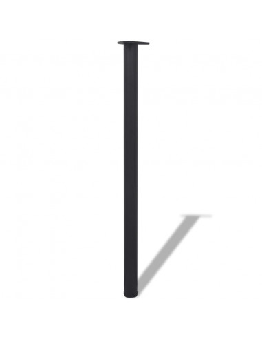 Gambe Tavolo 4 pz Regolabili Nere 1100 mm