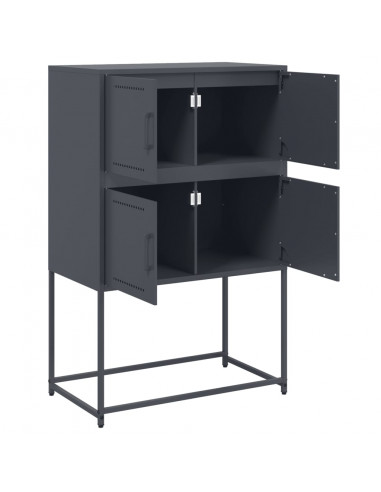 Credenza Antracite 68,5x38,5x107 cm in Acciaio