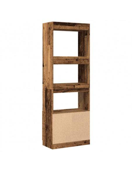 Credenza Legno Antico 63x33x180 cm in Legno Multistrato