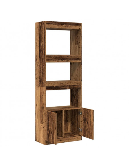 Credenza Legno Antico 63x33x180 cm in Legno Multistrato