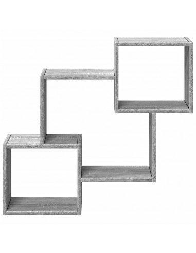 Mobile a Parete 78x18x71 cm Grigio Sonoma in Legno Multistrato