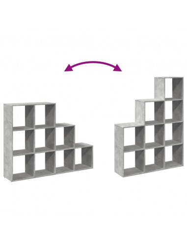 Libreria 4 Ripiani Grigio Cemento 137,5x29x103,5 cm Truciolato