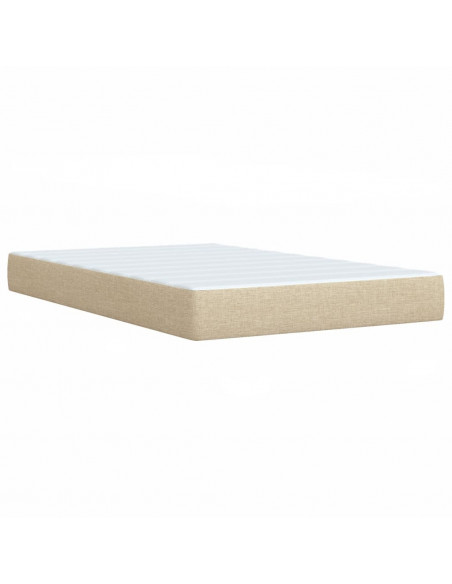Giroletto a Molle con Materasso Crema 120x200 cm in Tessuto