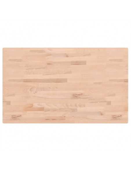 Piano Bagno 100x60x1,5 cm in Legno Massello di Faggio