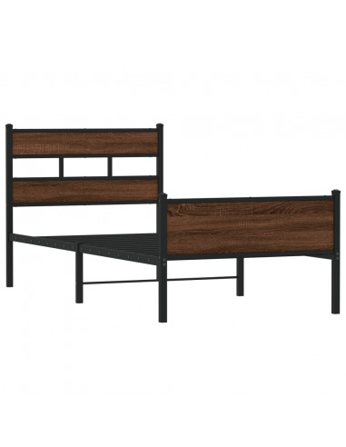 Giroletto senza Materasso Rovere Marrone 80x200cm in Truciolato