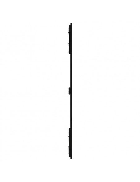 Testiera da Parete Nera 166x3x110 cm in Legno Massello di Pino