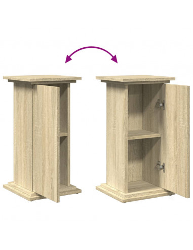 Espositore con Portaoggetti Rovere Sonoma 31x30x60cm Truciolato