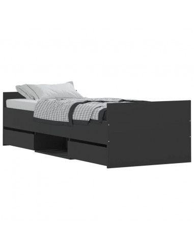 Giroletto con Testiera e Pediera Nero 75x190 cm